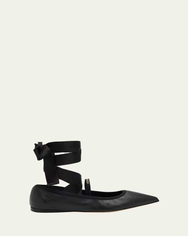 Carice Lace-Up Ballerina Flats
